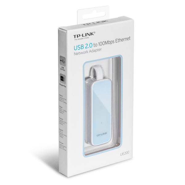 Adaptador TP-Link UE200 USB 2.0 a RJ45 10/100 Ethernet plug and play