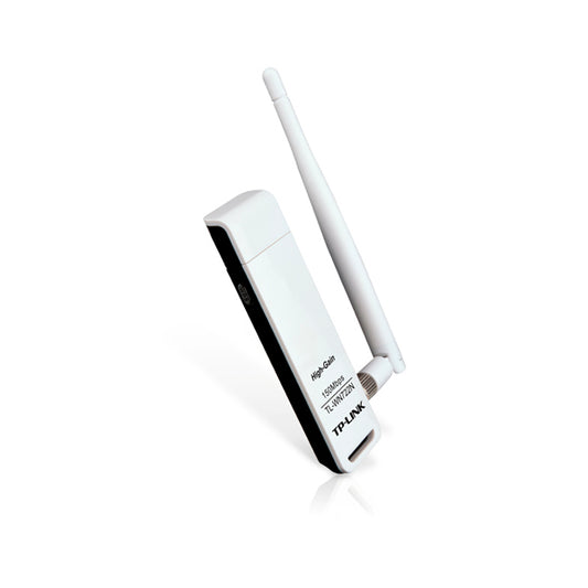 Adaptador inalámbrico USB 2.0 TP-Link TL-WN722N N 150Mbps con antena externa 4dBi
