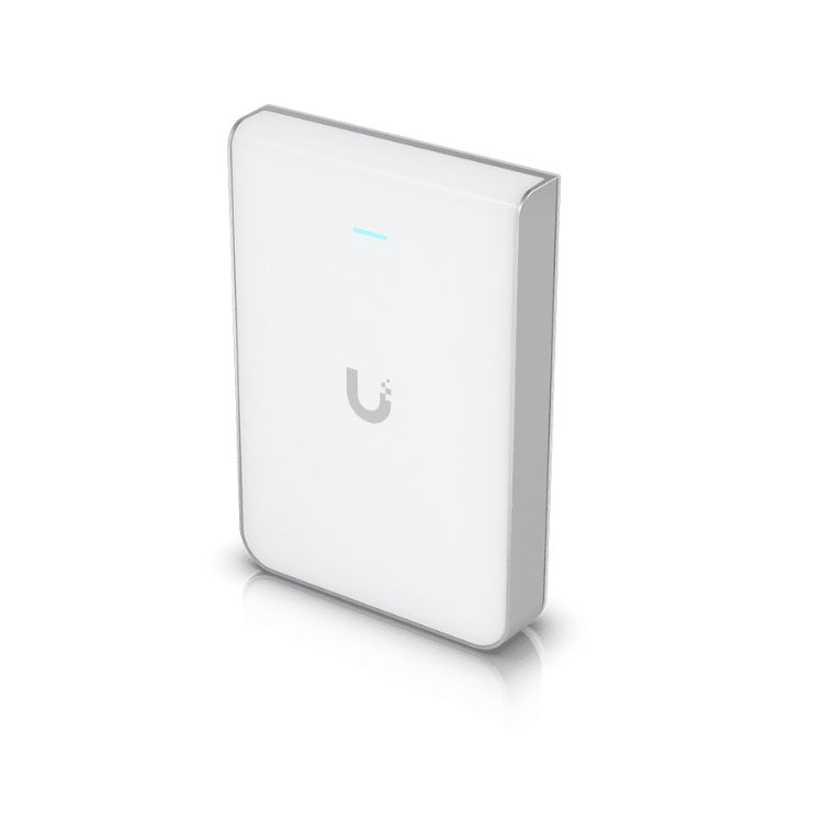 Punto de Acceso Ubiquiti U6-IW para pared WiFi 6/ Frecuencia de operacion 2.4GHz y 5GHz/ Capacidad de transmision de de hasta 5.3Gbps/ 4 Puertos secundarios
