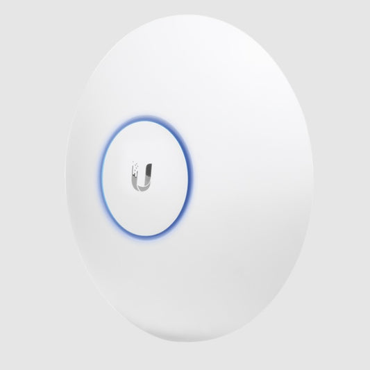 Access Point para interior Ubiquiti UAP-AC-LR UniFi Wi-Fi AC1300 1 puerto RJ45 gigabit 802.3af/A PoE pasivo MIMO 2x2 TX power 22 dBm