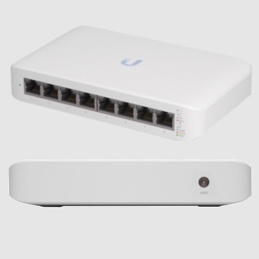 Switch Ubiquiti UniFi Lite Administrable PoE de 8 Puertos 10/100/1000 Mbps (4 puertos 802.3af/at) 52 W