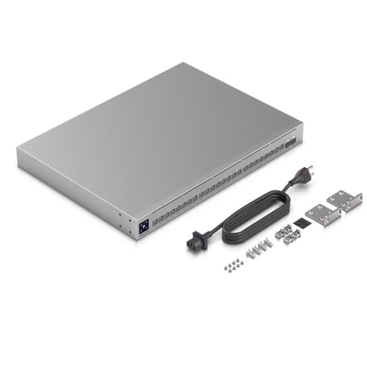 Switch Ubiquiti USW-Pro-Max-24-PoE UniFi switch de 24 puertos (8 puertos POE 2.5 GbE y 16 puertos GbE POE) 2 puertos SFP 10G 400W pantalla táctil switch