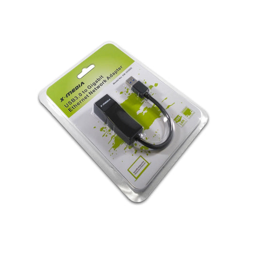 Adaptador X-Media XM-UE3000 USB3.0 a puerto Ethernet RJ45 gigabit plug and play