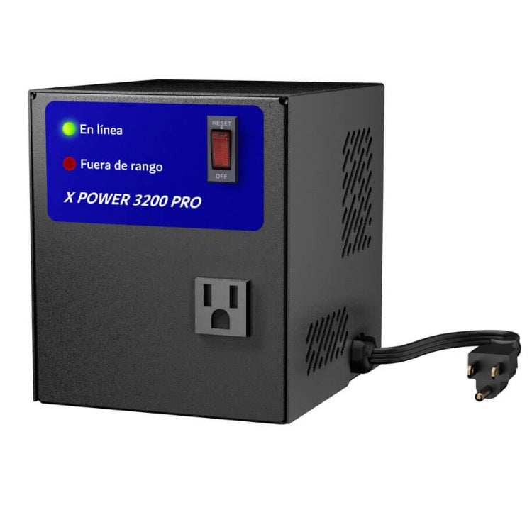 Regulador de voltaje COMPLET XPOWER 3200 PRO ERV-9-007 3200 VA / 1600W con supresor integrado 1 contacto 120V para electrodomésticos