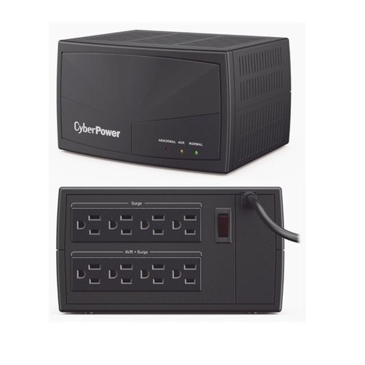 Regulador CyberPower CL1500VR 1500VA/750W 8 contacos NEMA5-15R (4 AVR+supresor y 4 supresor) 245 Joules filtración EMI y RFI
