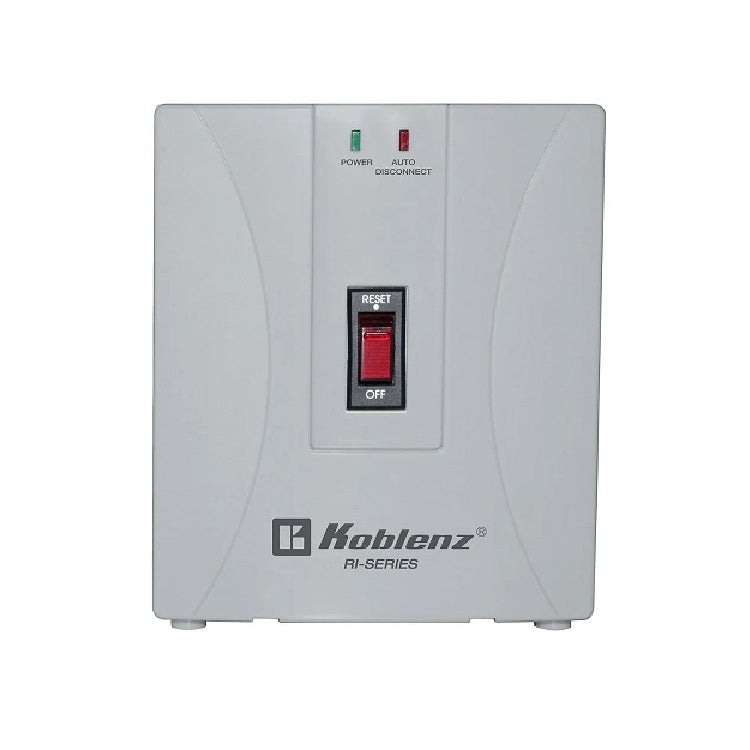 Regulador Koblenz RI-20 C ub de 1900 VA 1400 Watts línea blanca producto con uso y caja generica 1 contacto aterrizado y regulado ideal para refrigeradores de hasta 28 pies cúbicos