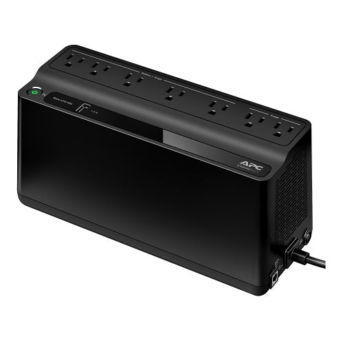 UPS APC BE600M1-LM 600VA/ 330W 7 contactos NEMA 5-15R (5 c/protección batería) 120V 1 puerto de carga USB