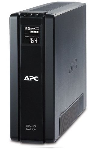 UPS APC Pro BR1500G 1.5kVA/850W AVR LCD torre 10 contactos NEMA 5-15R (5 c/protección batería) línea interactiva