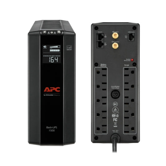 UPS APC Pro BX1500M-LM60 1.5kVA/ 900W AVR 10 contactos NEMA 5-15R (5 c/protección batería) interfaz LCD LAM 60Hz 120V