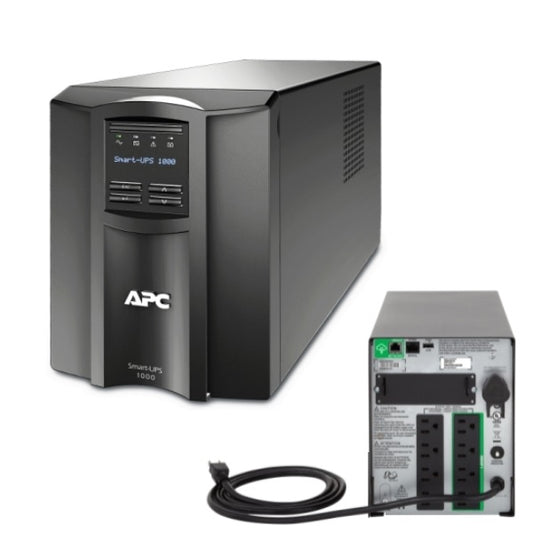 UPS APC Smart SMT1000C 1000VA/700W torre LCD SmartConnect 120V AC Entrada 12V AC Salida 8 x NEMA 5-15R Energy Star