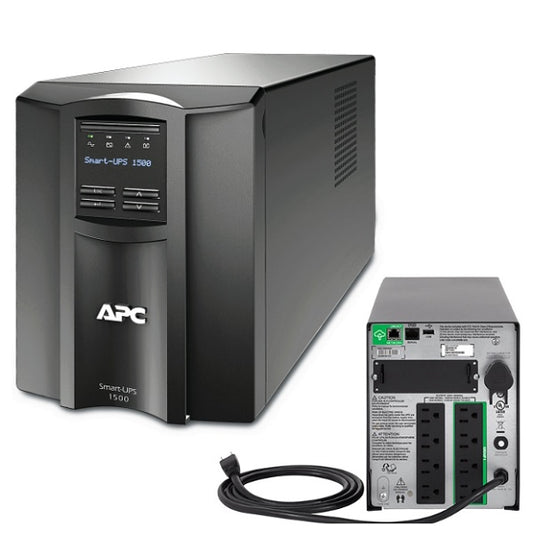 UPS APC Smart SMT1500C 1440VA/1000W torre SmartConnect 120V 8x NEMA 5-15R 50/60Hz Energy Star
