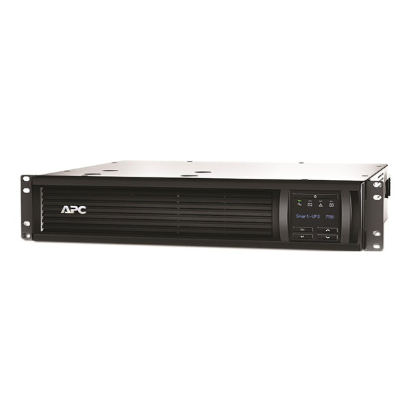 UPS APC Smart SMT750RM2UC 750VA/500W rack 2U LCD SmartConnect 120V 6 x NEMA 5-15R Energy Star V2.0 conector pared NEMA 5-15P