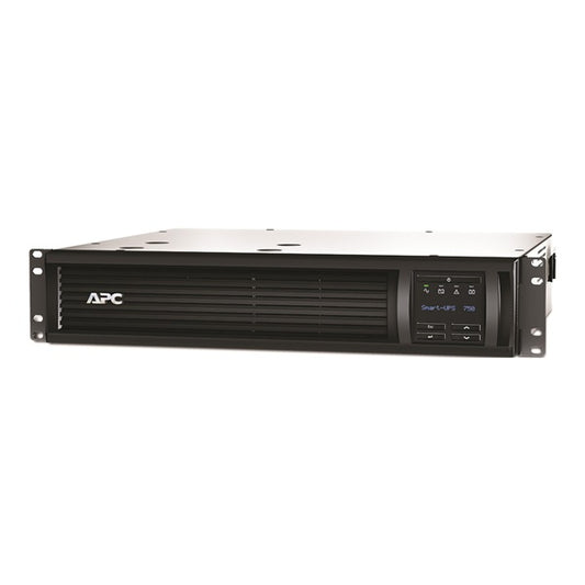 UPS APC Smart SMT750RM2UC 750VA/500W rack 2U LCD SmartConnect 120V 6 x NEMA 5-15R Energy Star V2.0 conector pared NEMA 5-15P