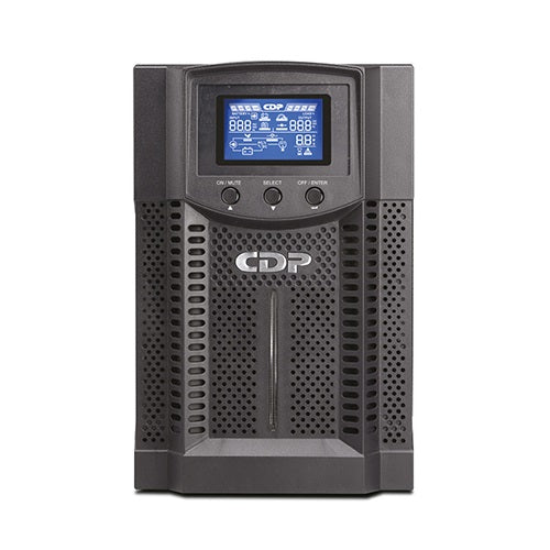 UPS CDP Online UPO11-1 torre doble conversión Onda Senoidal pura 1000VA/900W 120V LCD 4 NEMA 5-15R 1 puerto USB y 1 puerto RS232
