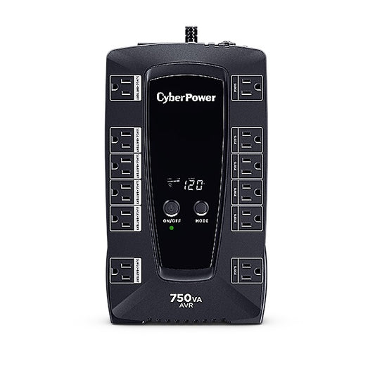 UPS interactivo CyberPower AVRG750LCD 750VA/450W AVR LCD 12 NEMA 5-15R (6 con respaldo batería) 1x USB tipo B