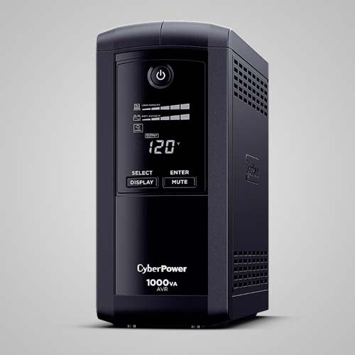 UPS CyberPower Intelligent LCD CP1000AVRLCD 1000VA/600W AVR torre 9 NEMA 5-15R (5 c/respaldo batería) 120V Energy Star