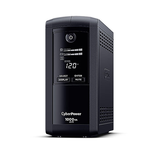 UPS CyberPower Intelligent LCD CP1000AVRLCD 1000VA/600W AVR torre 9 NEMA 5-15R (5 c/respaldo batería) 120V Energy Star