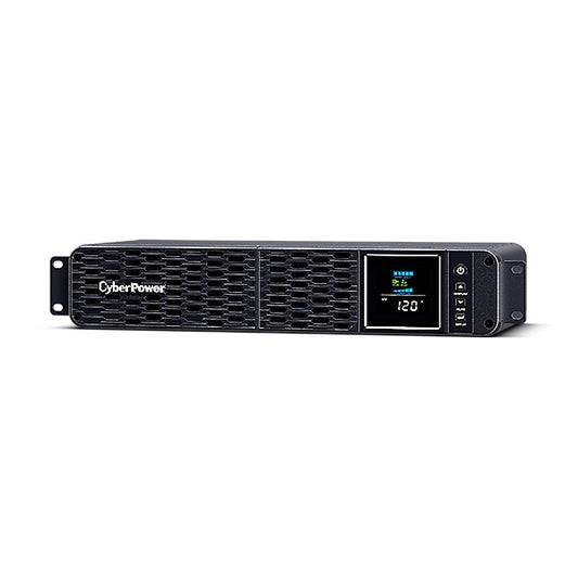 UPS CyberPower CP1500PFCRM2U rack 2U Onda Senoidal AVR 1500VA/ 1000W LCD a color 8 NEMA 5-15R 120V 1x USB tipo B