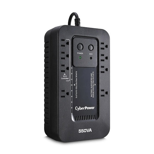 UPS CyberPower EC550G línea ECO 550VA/330W 8 NEMA 5-15R (4 c/respaldo batería y 3 c/modo ECO) 120V Energy Star