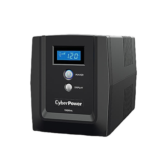UPS serie OM CyberPower OM1500ATLCDa 1500VA/ 900W AVR torre 8 NEMA 5-15R (4 con protección batería) 120V Tel/USB