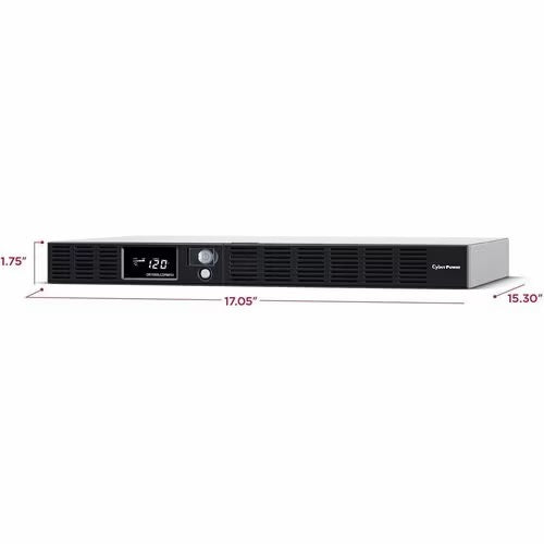 UPS Smart App LCD CyberPower OR1000LCDRM1Ua 1000VA/ 600W rack 1U 6 NEMA 5-15R (4 c/protección bat.) 1x USB Tipo B Green Power