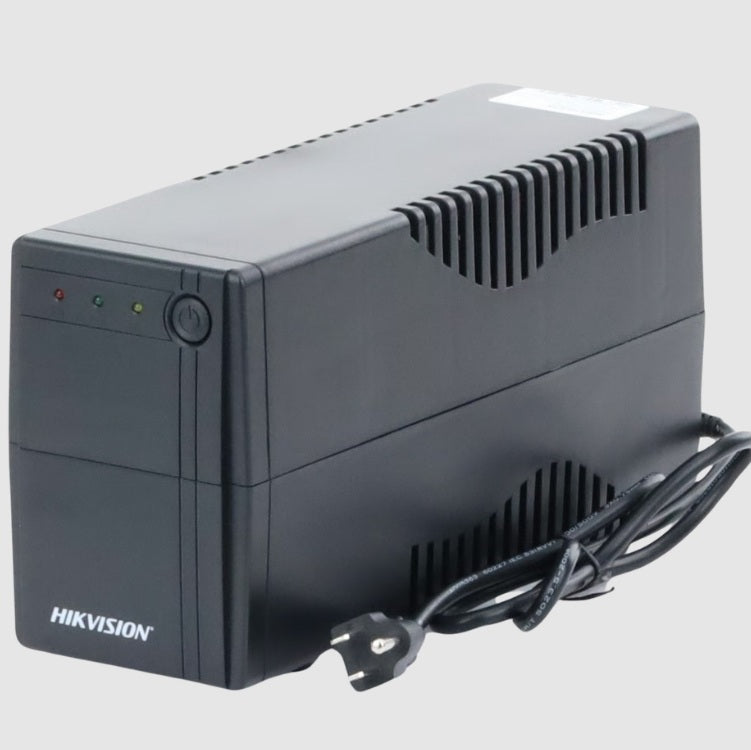 UPS Hikvision UPS de 1000 VA 600 W proteccion contra sobrecarga y descarga entrada y salida 120 VCA 6 tomas NEMA 5-15R (4 con respaldo y 2 sin respaldo)