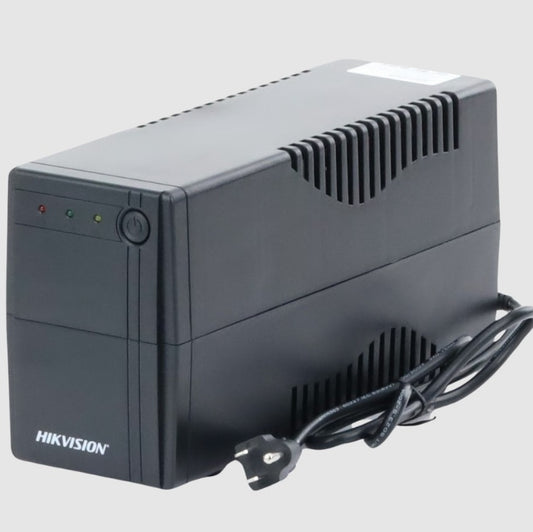 UPS Hikvision UPS de 1000 VA 600 W proteccion contra sobrecarga y descarga entrada y salida 120 VCA 6 tomas NEMA 5-15R (4 con respaldo y 2 sin respaldo)