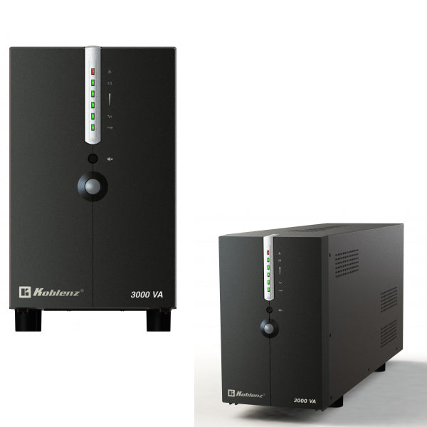 UPS Koblenz 30018 USB/R Línea Pro 3000 VA/ 1800W 120V 4x NEMA 5-15R 2x NEMA 5-20R Regulador Integrado RJ-11/45 1x USB 6 LEDS