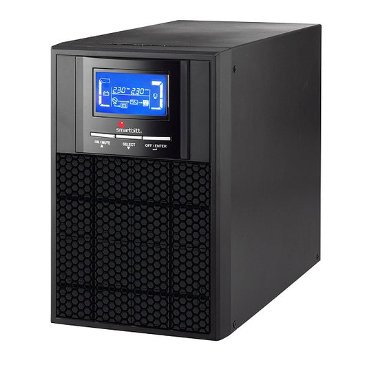 UPS Smartbitt Online SBOL1KT-1 torre 120V Onda Senoidal 1000VA/900W LCD 3 NEMA 5-15R administración Smart RS-232/USB