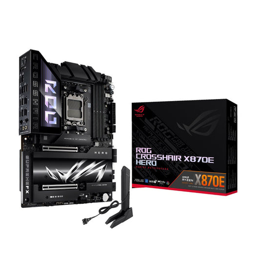 MOTHERBOARD ASUS (ROG CROSSHAIR X870E HERO) SOCKET AM5,PCI-E 5.0,4*DDR5,HDMI,2*USB4,WIFI7,ATX. tech
