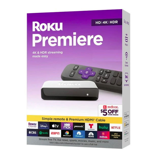 Sistema Roku Express 4K + HD/4K/HDR control remoto de voz incluye cable HDMI Premium