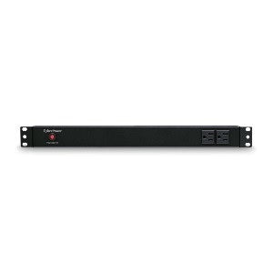 PDU básico CyberPower PDU15B2F8R monofásico rack 1U 10 NEMA 5-15R (2 frontal y 8 trasera) 120V carcasa metálica grado industrial