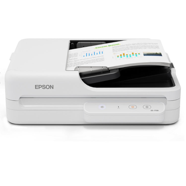 Escaner Epson DS-1730 cama plana con ADF 1200 X1200 DPI optico color duplex USB 2.0 30 pp