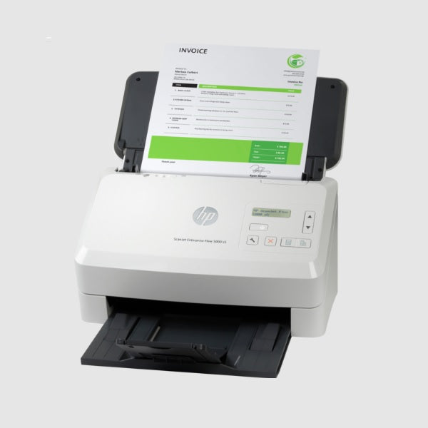 ESCANER HP SCANJET ENTERPRISE FLOW 5000 S5 ESCANER TIPO ADF CAP 80 HOJAS RES 600*600 DPI ESCANEO DOBLE CARA POR ADF USB 3.0