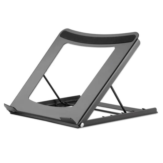 Soporte Manhattan para Tablet o Laptop ajustable elevador ergonomico 10 a 15.6 hasta 5 kg plegable en cinco posiciones negro