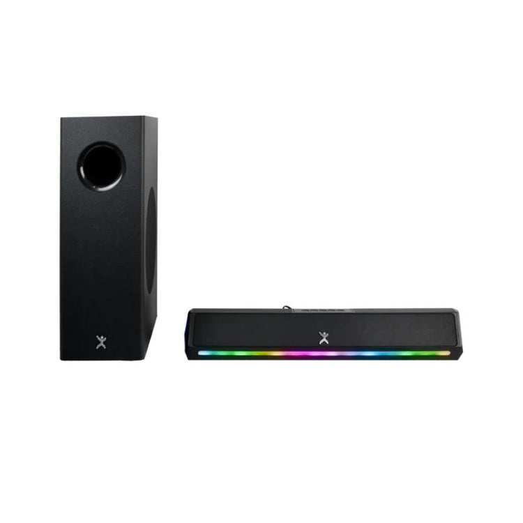 Barra de Audio Perfect Choice de Sonido con Subwoofer Emphoria modeloPC-114024 Bluetooth Alámbrico y Inalámbrico 2.1 Canales 70WRM color Negro