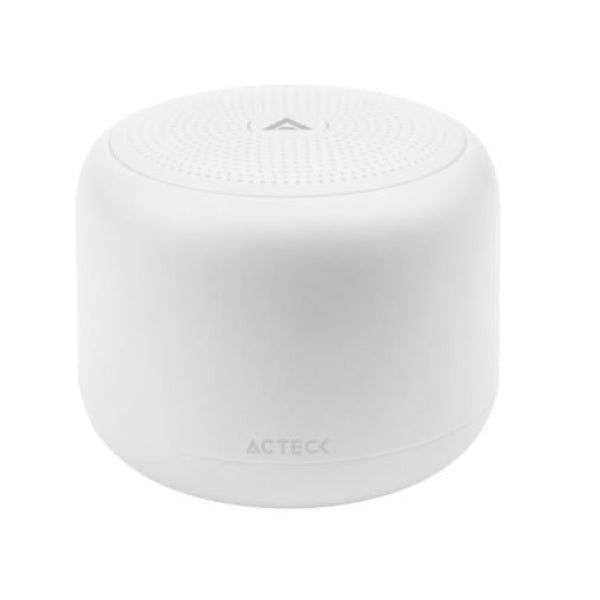 Bocinas Acteck Glee Tiny AP410 Blanco Bluetooth 5.0 TWS IPX7 5W Alimentación Tipo-C