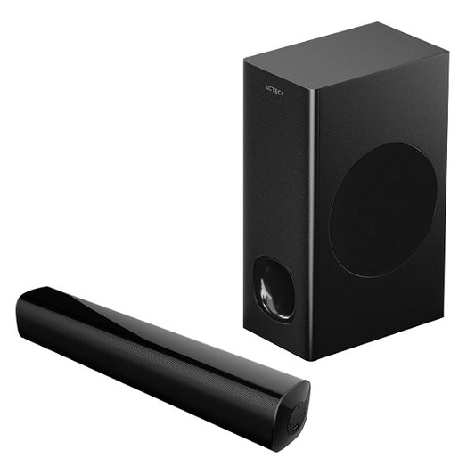 Barra de Audio Acteck Dynamic Trim BS465 con Subwoofer Bluetooth 5.0 RCA Optical USB HDMI ARC