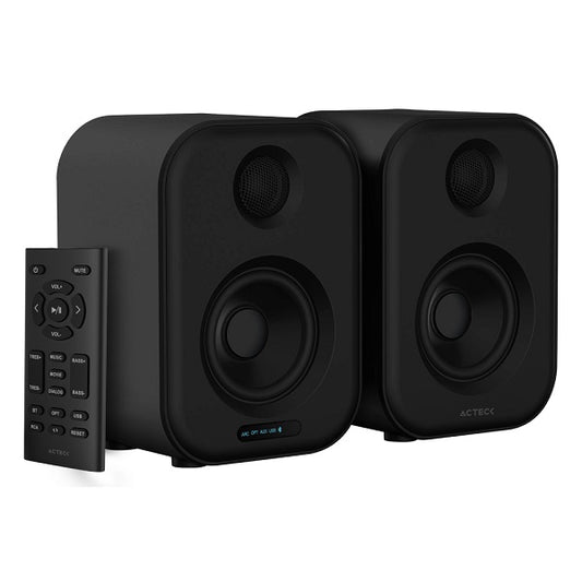 Bocinas Acteck Dynamic Exact BS650 Negro Bluetooth 5.0 RCA Optical USB