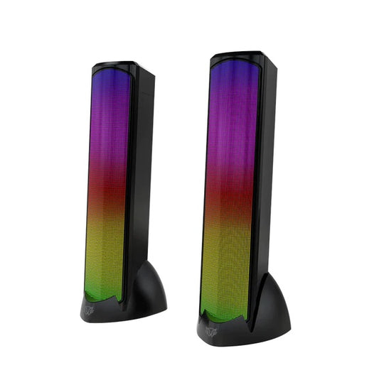 Bocinas Balam Rush Glimm Tower BG575 Bluetooth/auxiliar3.5 10w 2.0 iluminacion RGB Gamer