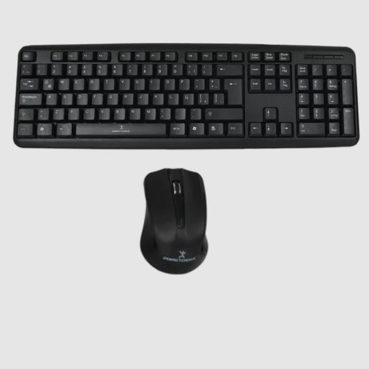 Kit teclado y mouse Perfect Choice alambrico USB resistente a derrames modelo PC-201076 color Negro