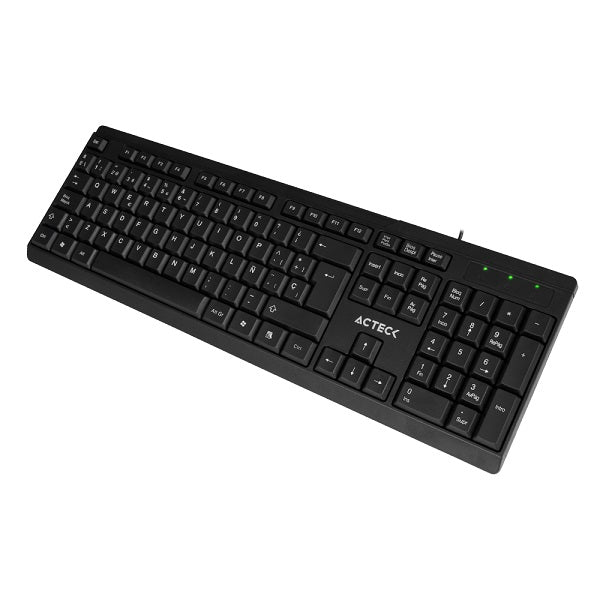 Teclado Acteck Inspire TA210 alambrico negro