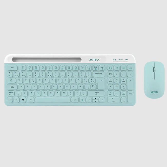 Kit de Teclado y Mouse Creator Virtuos Silk MK720 Inalámbrico 2.4 GHz Teclas de Membrana Recarga USB C Tiffany