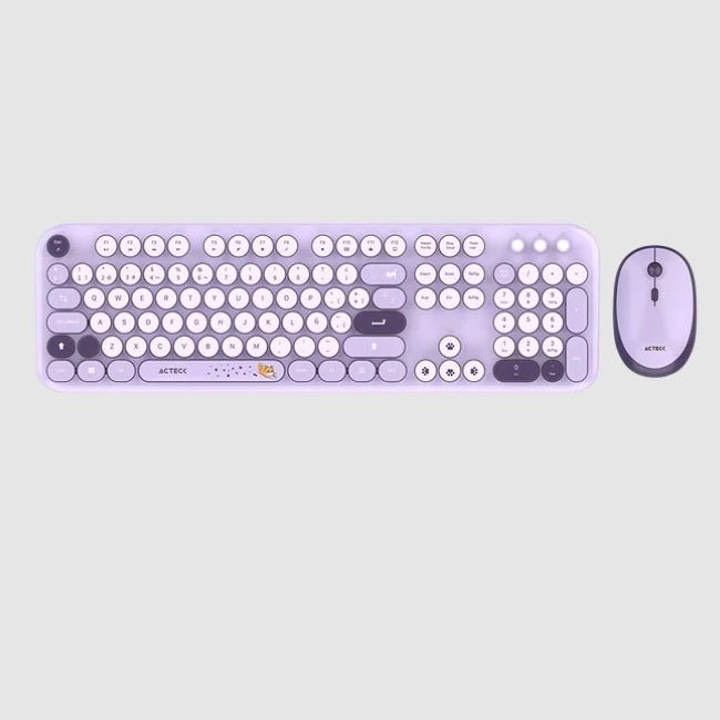 Kit Teclado y Mouse Acteck Creator Chic K- Colors MK485 2.4 MHzn Teclas de Membrana 1xAA + 1xAA Advanced Violeta
