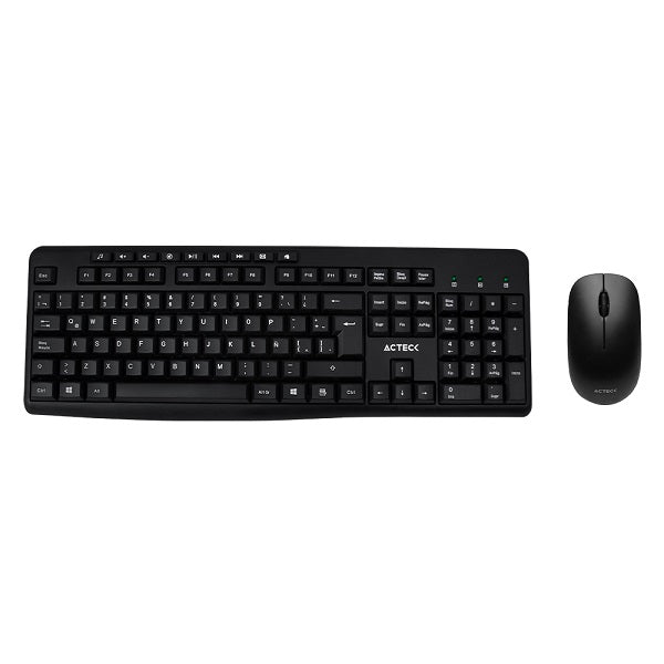 KIT TECLADO Y MOUSE ACTECK INALAMBRICO 2.4GHZ KT28 NEGRO AC-931748