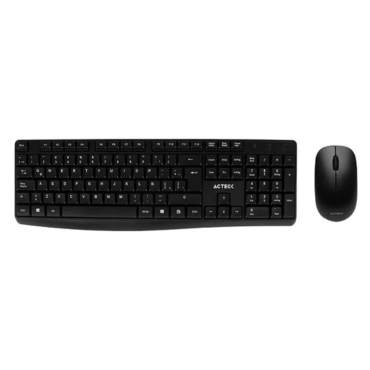 KIT TECLADO Y MOUSE ACTECK INALAMBRICO MK440 NEGRO RECEPTOR USB AC-931755