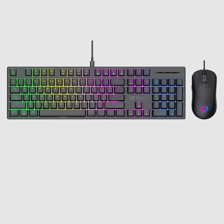 Kit Teclado y Mouse Balam Rush Fusion Vanguard CKG690 7200DPI RGB negro
