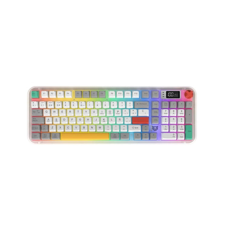 Teclado Gamer Balam Rush Warstrike Frost KG500FI inalambrico doble Bluetooth USB-C RGB