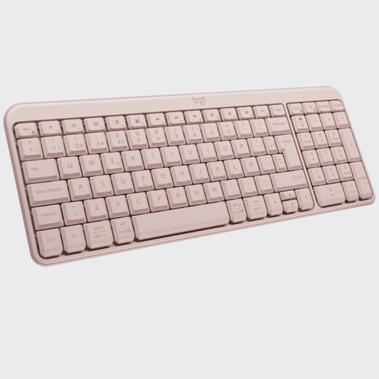 Teclado Logitech K250 Rosa Bluetooth Boton ON/OFF Conectividad LED Alcance 10m Compatible con Windows y macOS