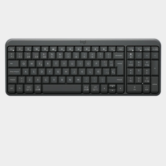 Teclado Logitech K250 Negro Bluetooth Boton ON/OFF Conectividad LED Alcance 10m Compatible con Windows y macOS